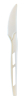 Nůž EKO - CPLA pevný, 17 cm, 50 ks